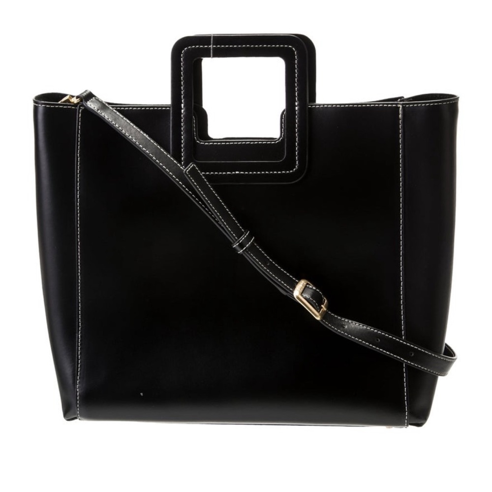 Staud Black Mini Shirley Leather Bag